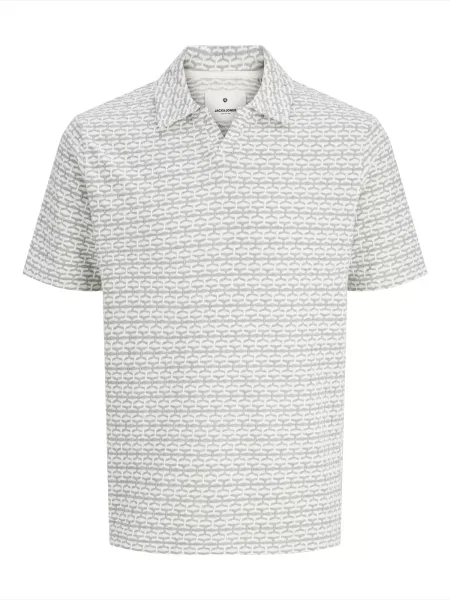 JACK & JONES Tricou JPRBLAELI gri / natural alb