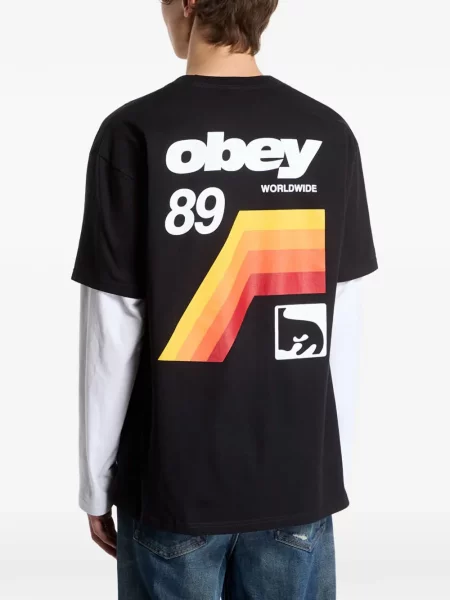 Tričko Obey čierna