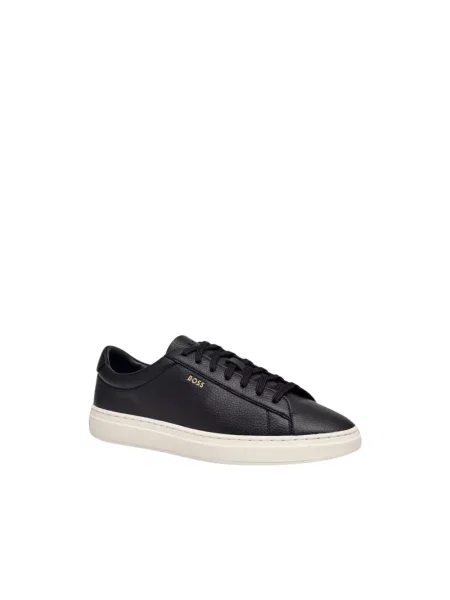 Sneakersy Boss skórzane czarne