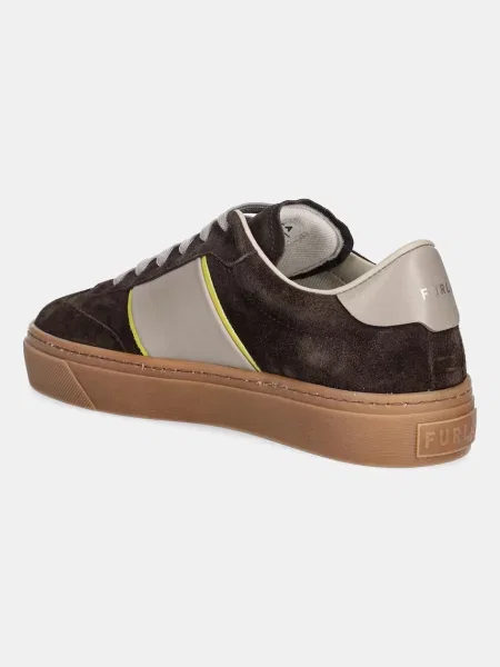 Замшеві кросівки Furla Enjoy Lace-Up Sneaker коричневий - ціна