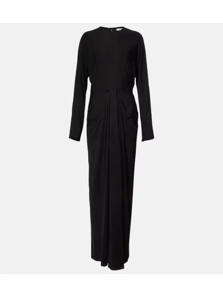 Rochie maxi The Row din jerseu de costum negru