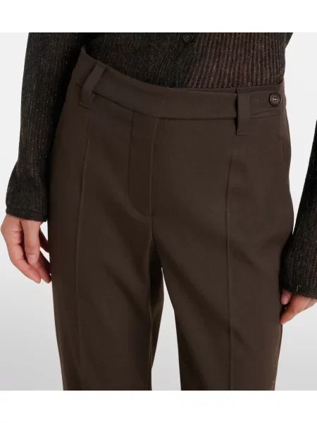 Pantaloni Brunello Cucinelli de lână maro