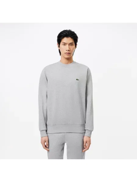 Lacoste Bluza Z Polaru Szczotkowanego szara