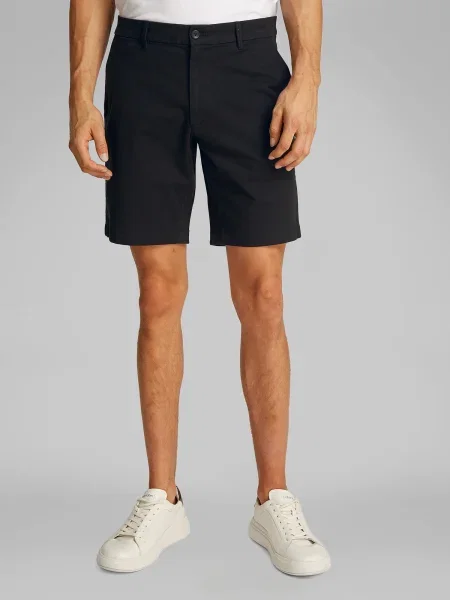 Pantaloni scurți Calvin Klein din țesătură twill negru