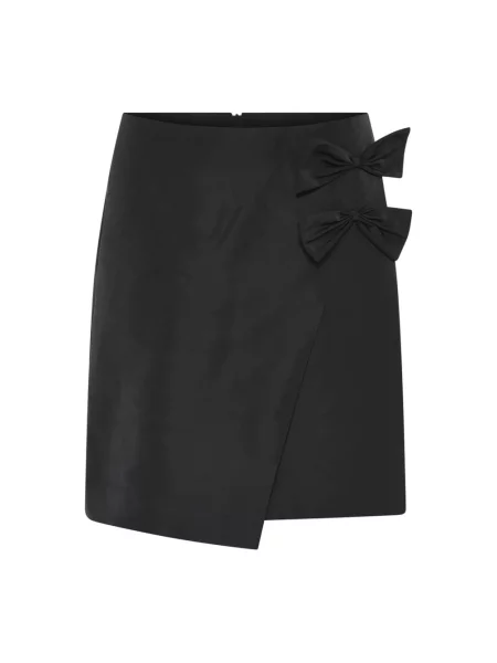 Bruuns Bazaar Spódnice Kobieta L Mini spódniczka z kokardkami po bokach czarny