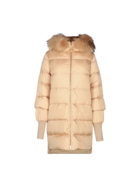 Kurtka puchowa Add z kapturem beżowa