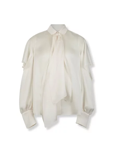 Bluzka Sacai szyfonowa biała