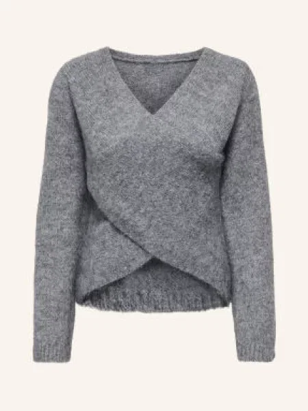 Only Sweter grau szary