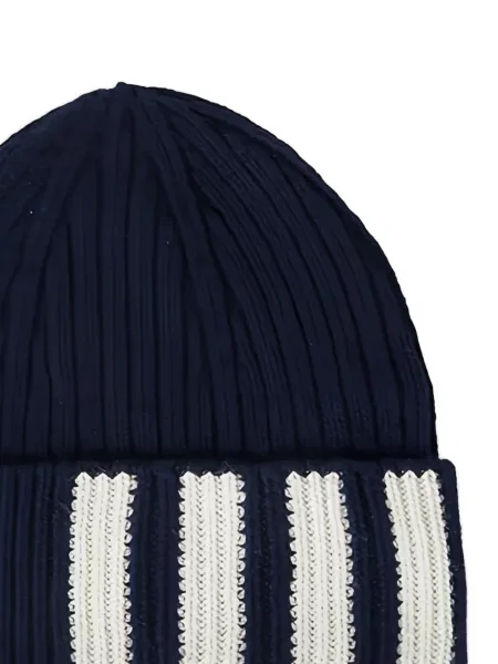 Căciulă Thom Browne cu dungi tricotate albastru
