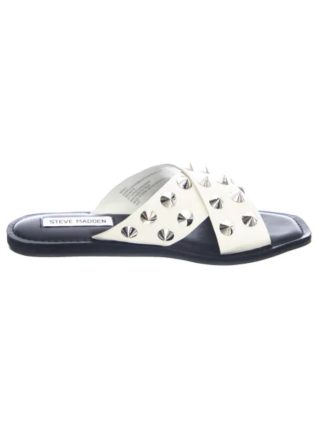 Klapki Steve Madden skórzane białe