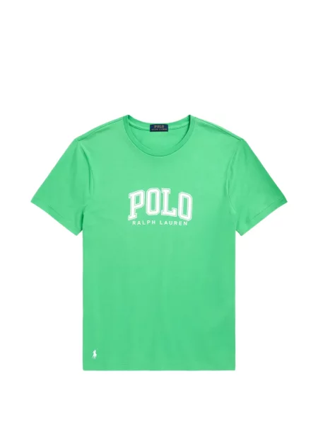 Tricou polo Polo Ralph Lauren cu glugă cu blană cu broderie roșu