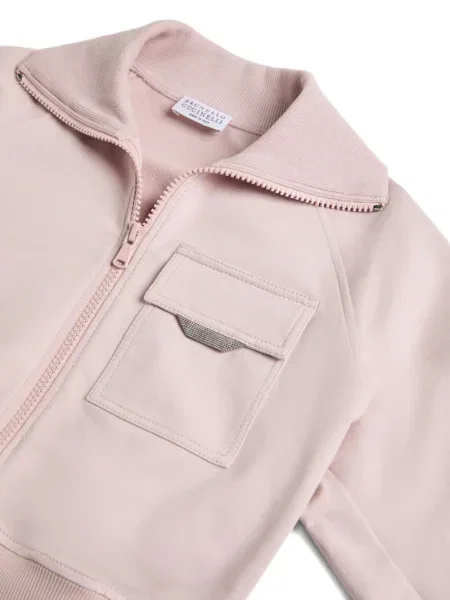 Bluza rozpinana dziecięca Brunello Cucinelli różowa