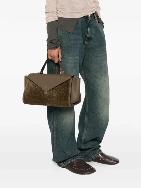 Shopper kabelka Valextra hnedá