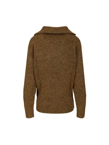Sweter Marant Etoile sznurowany koronkowy brązowy