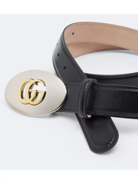 Cu centură curea Gucci din piele negru