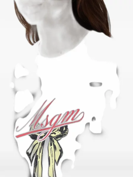 Tricou Msgm cu funde alb