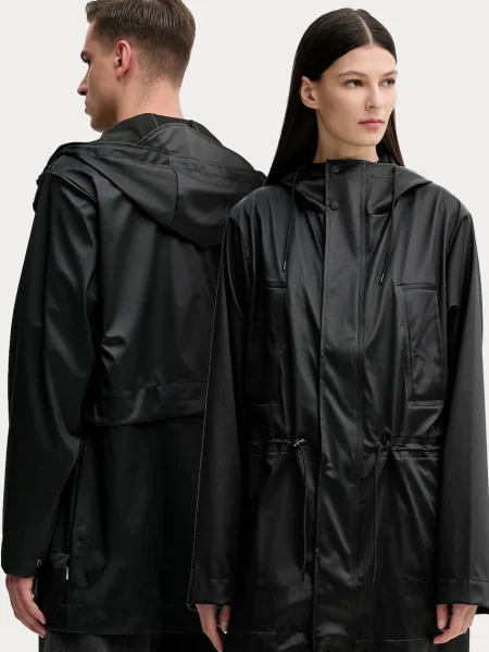 Яке Rains Bold Long Jacket W3 преходен модел черно
