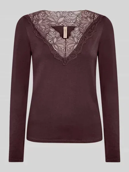 Bluzka z długim rękawem o kroju slim fit z mieszanki lyocellu model Marica' Soyaconcept