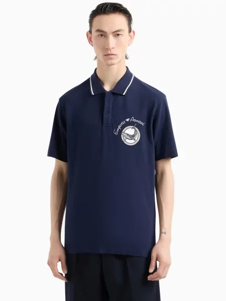 Поло Emporio Armani синее