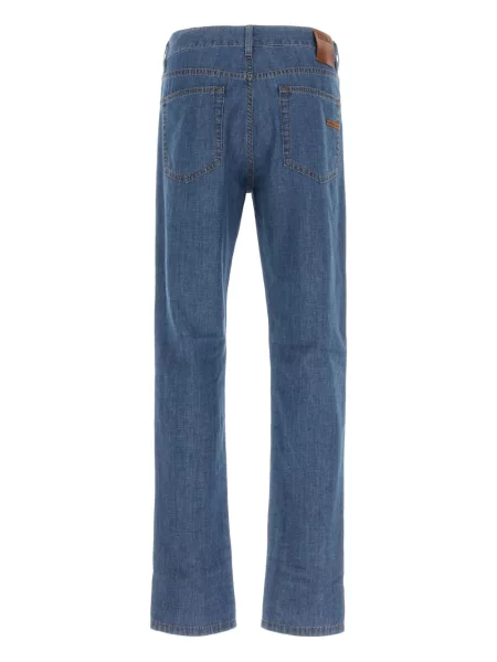 Дънки straight leg Zegna синьо