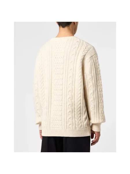Sweter Philipp Plein wełniany beżowy