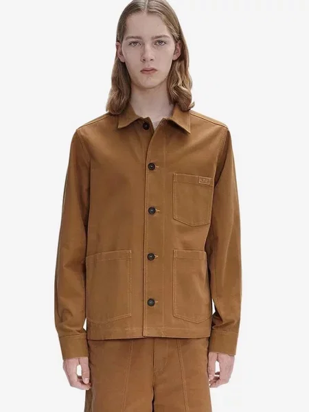 Яке A.P.C. Veste Chico преходен модел CARAMEL кафяво