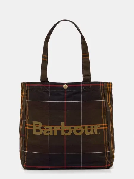 Сумка шоппер Barbour зеленая