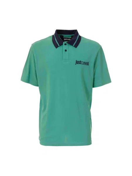 Koszulka polo Just Cavalli zielona