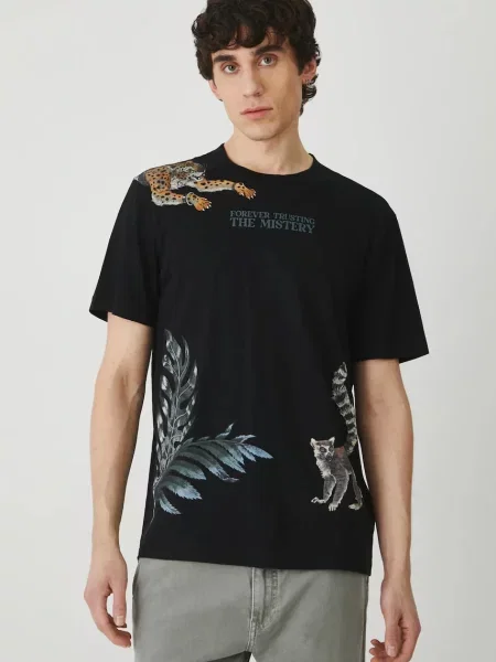 Тениска Medicine с принт черно