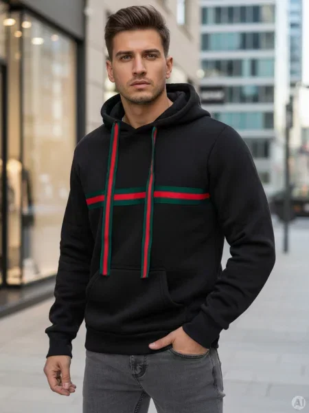Bluza z kapturem Dstreet czarna