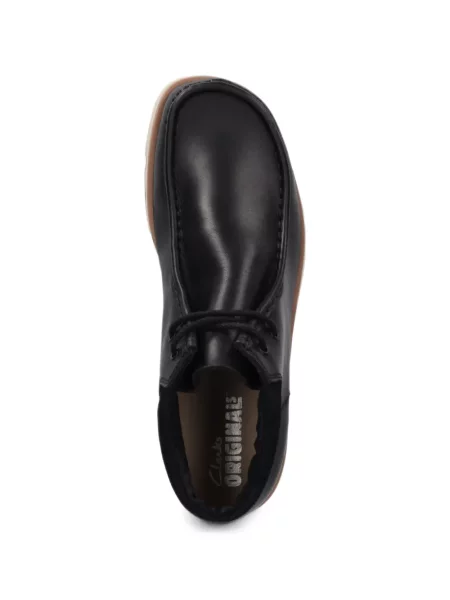 Кожени боти Clarks Originals с връзки черно