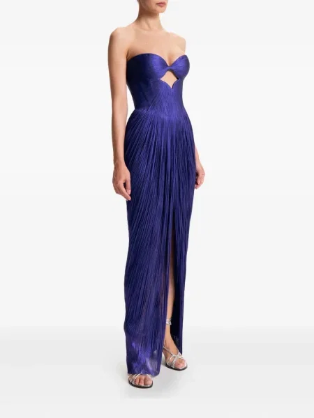 Sukienka Maria Lucia Hohan sznurowana koronkowa garniturowa fioletowa