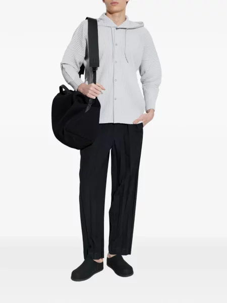 Яке Homme Plissé Issey Miyake с качулка сиво