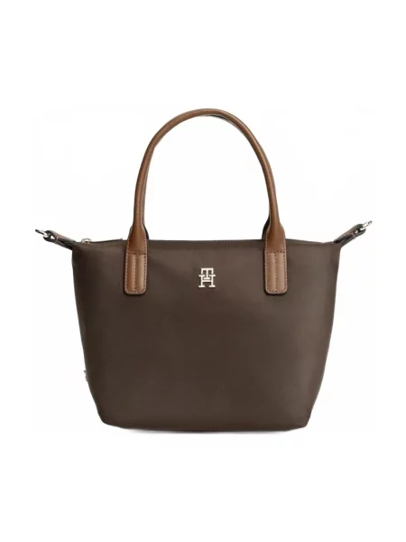 Shopper kabelka Tommy Hilfiger hnedá