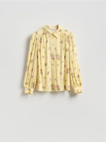 Reserved Cămașă din cu model galben-deschis galben