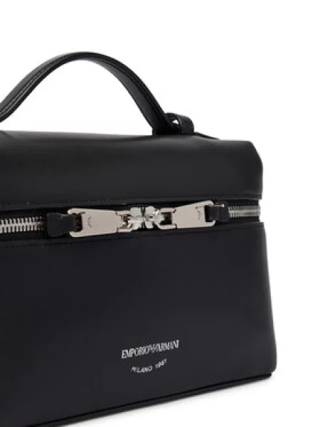 Emporio Armani crossbody torba za žene kožna crna