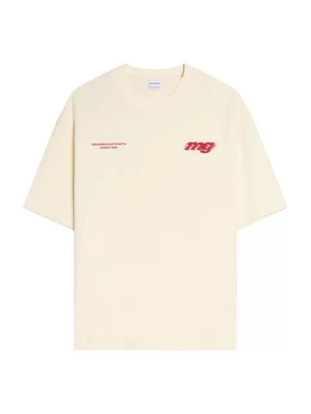 Bershka Majica svetlo / rdeča bež