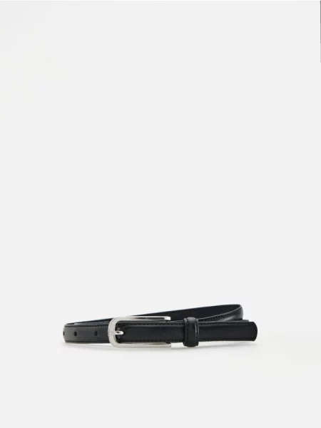 Reserved Curea Din Materiale Combinate negru