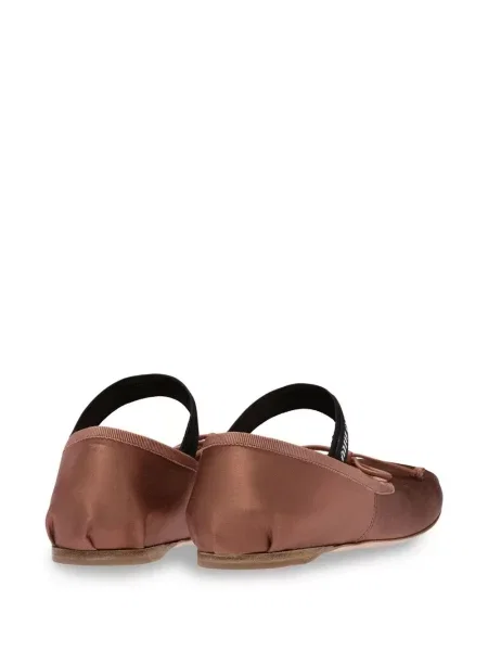 Slip on balerinos Miu Miu satino ruda
