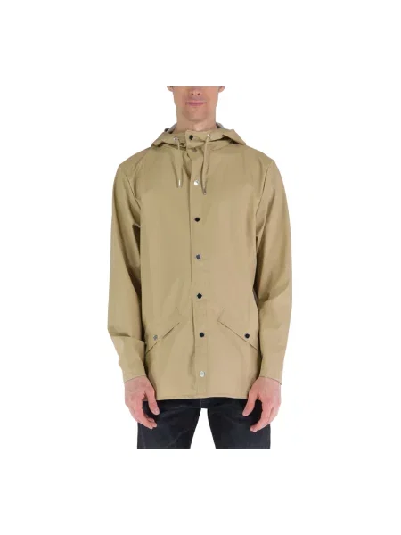 Parka Rains z kapturem beżowa