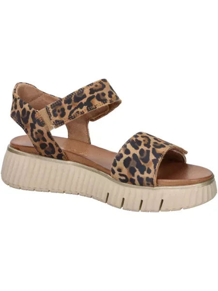 Pantofi Tamaris cu model leopard bej