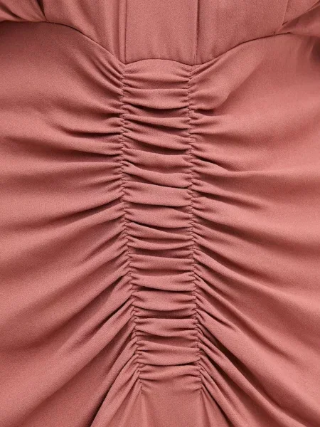 Rochie midi Sandro Ferrone cu decolteu în V până la genunchi de costum roz