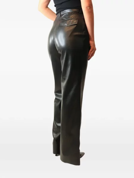 Pantaloni Nanushka din piele negru