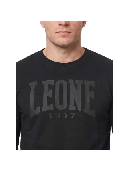 Mikina bez kapucne Leone 1947 s autogramom čierna