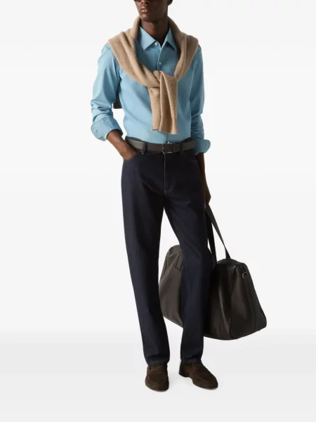 Cămașă de blugi Zegna albastru