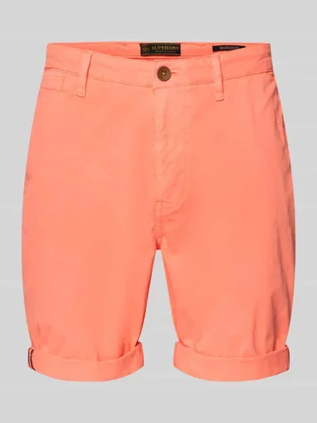 Szorty o kroju regular fit z kieszonką na monety Superdry pomarańczowe