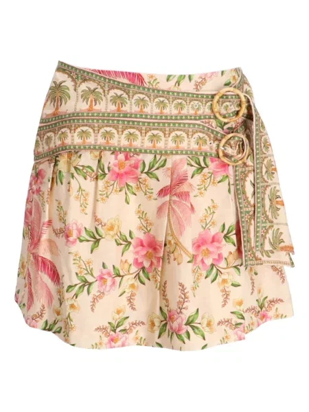 Mały spódnica plisowana Farm Rio w kwiatki z nadrukiem