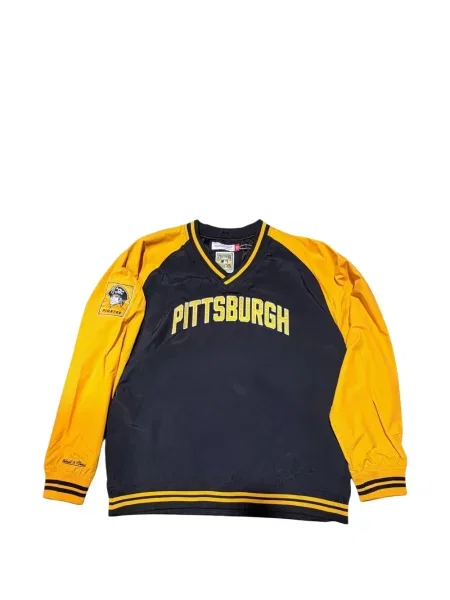 Hanorac Mitchell & Ness cu broderie negru