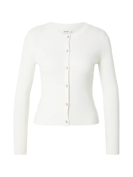 HOLLISTER Geacă tricotată alb