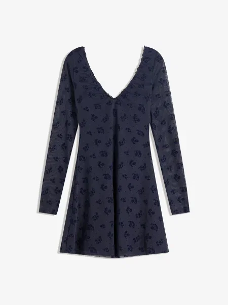 Bershka Rochie / bleumarin albastru